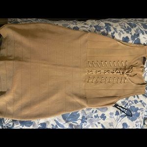 Bebe gold bandage dress
